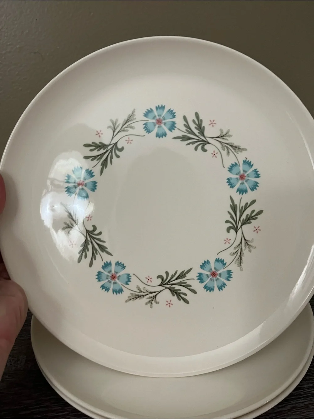 Vintage Taylor Smith & Taylor “Bridal Wreath” dinner plates set of four